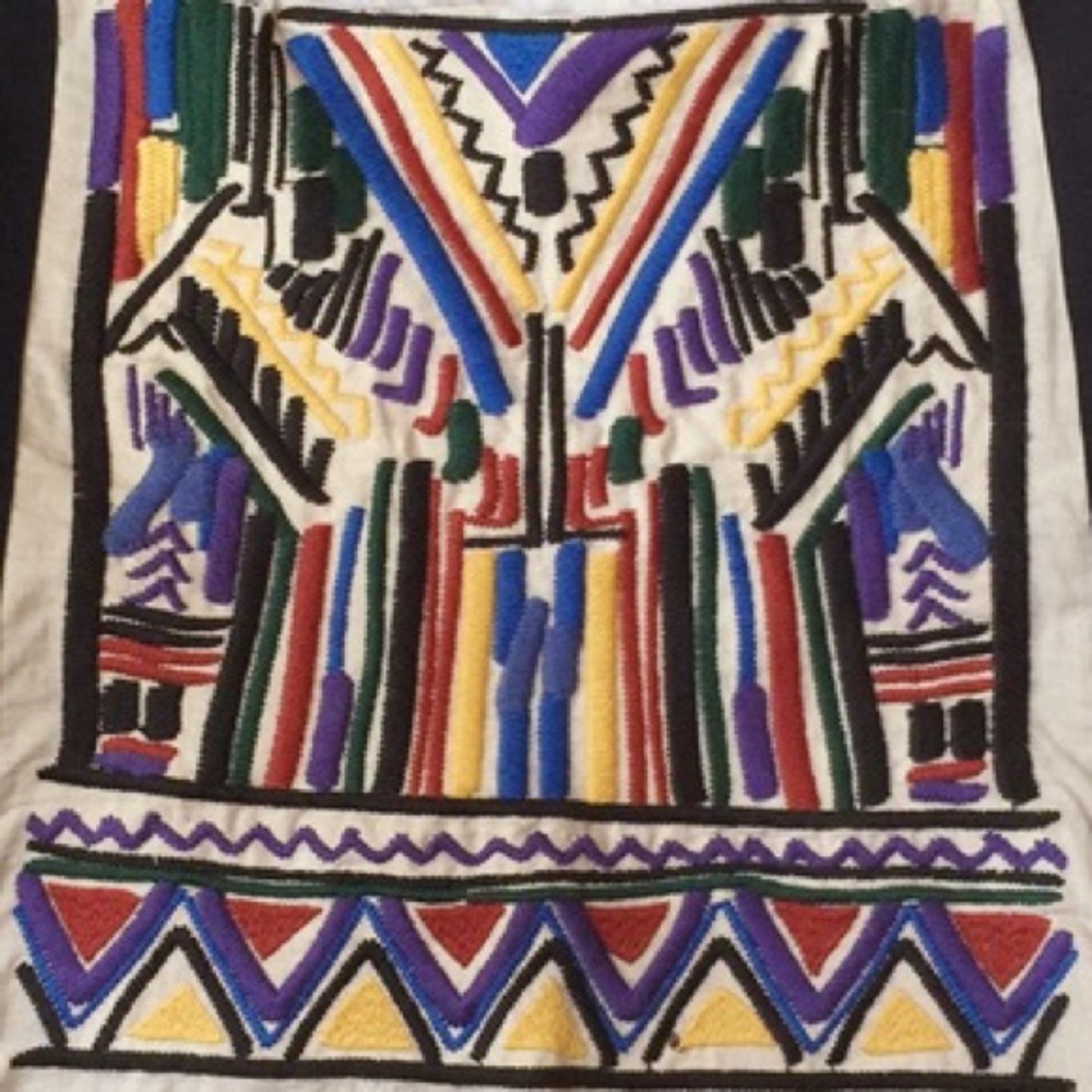 ZARA w&b collection embroidered print skirt